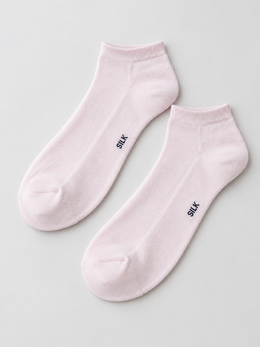 Lyocell Blend Mesh Low Cut Socks in Light Pink (Women)