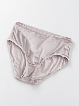 Mid Rise Silk Knit Briefs in Gray