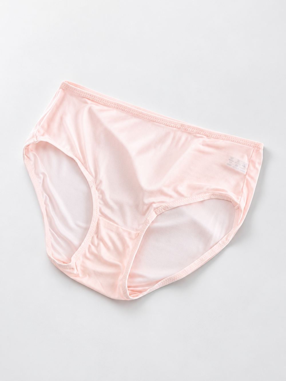 Mid Rise Silk Knit Briefs in Light Pink
