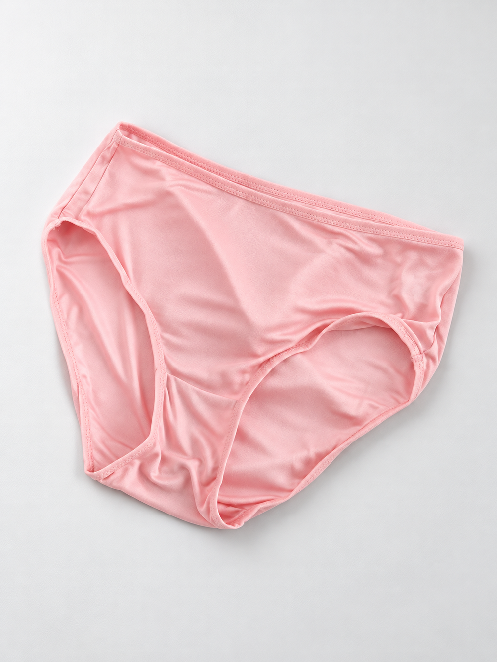 Mid Rise Silk Knit Briefs in Pink
