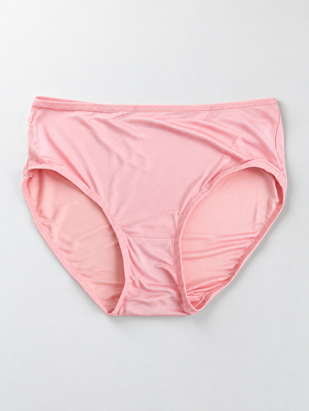 Mid Rise Silk Knit Briefs in Pink