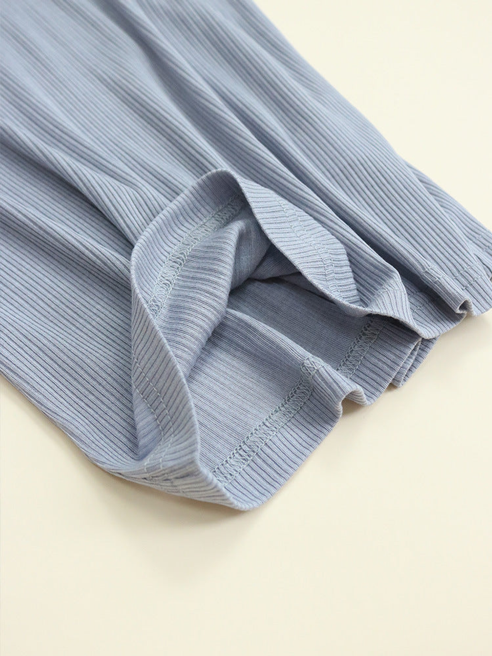 Ribbed Lyocell Silk Lace Tank in Gray