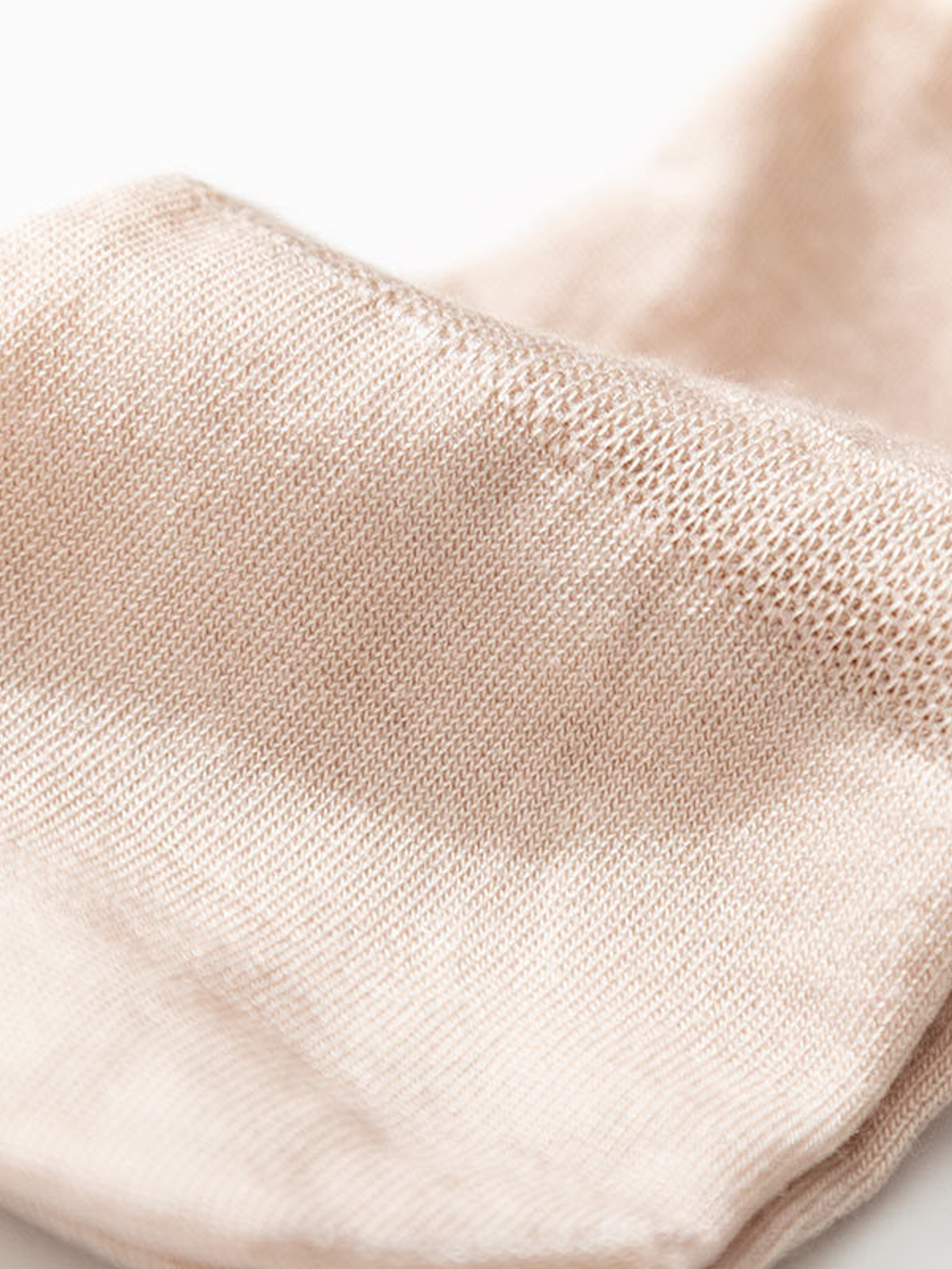 Silk Blend Liner Socks in Beige Nude