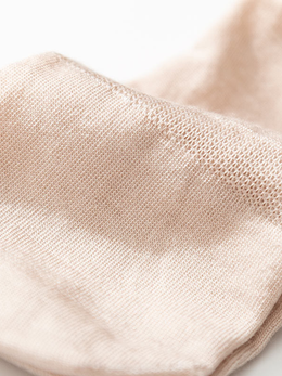 Silk Blend Liner Socks in Beige Nude