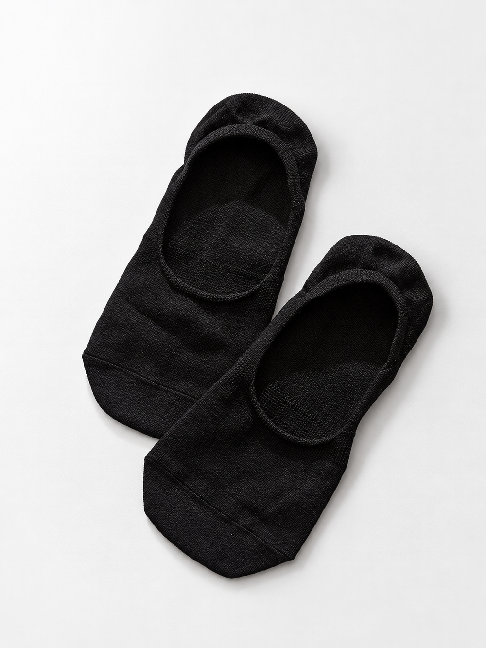 Silk Blend Liner Socks in Black