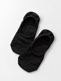 Silk Blend Liner Socks in Black