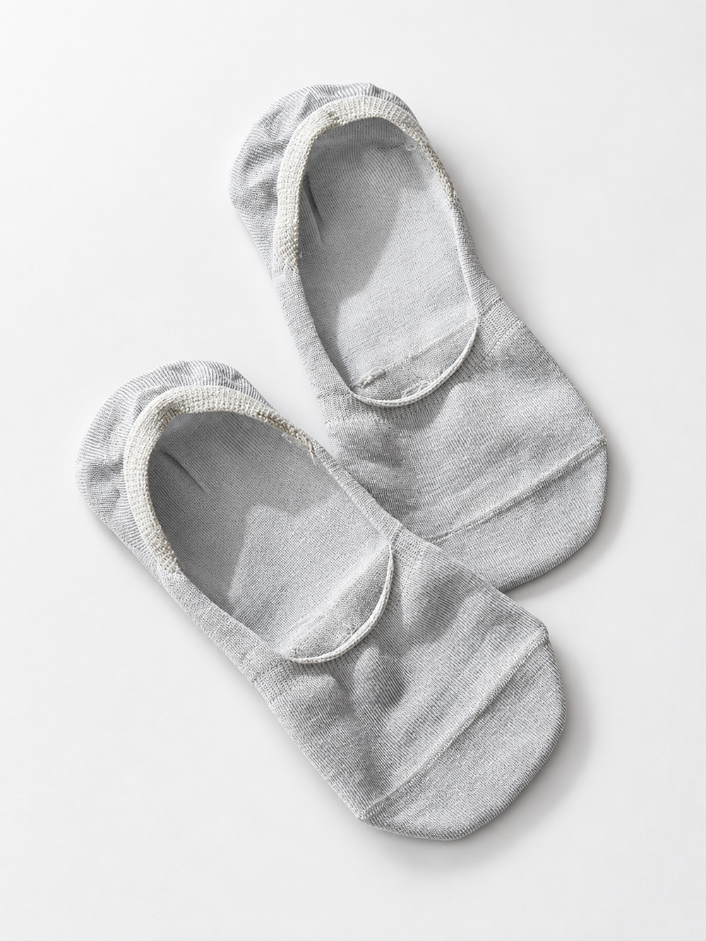 Silk Blend Liner Socks in Light Gray