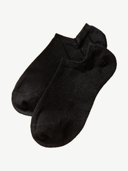Silk Blend Low Cut Socks in Black