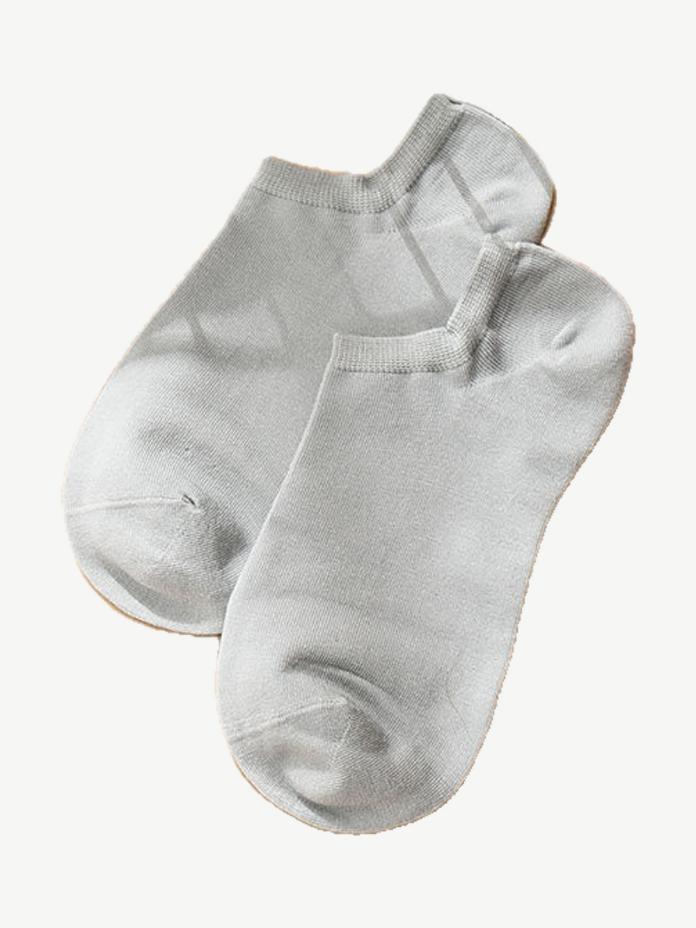 Silk Blend Low Cut Socks in Light Gray