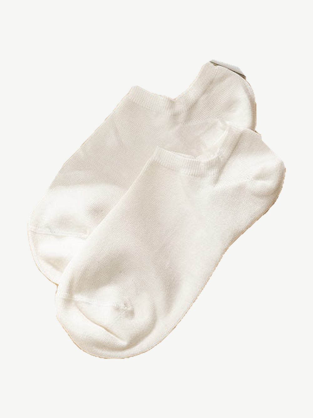 Silk Blend Low Cut Socks in Off White