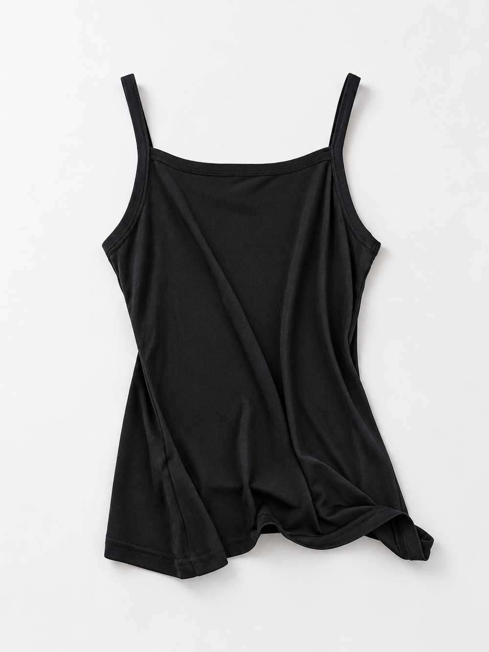Silk Knit Layering Camisole in Black
