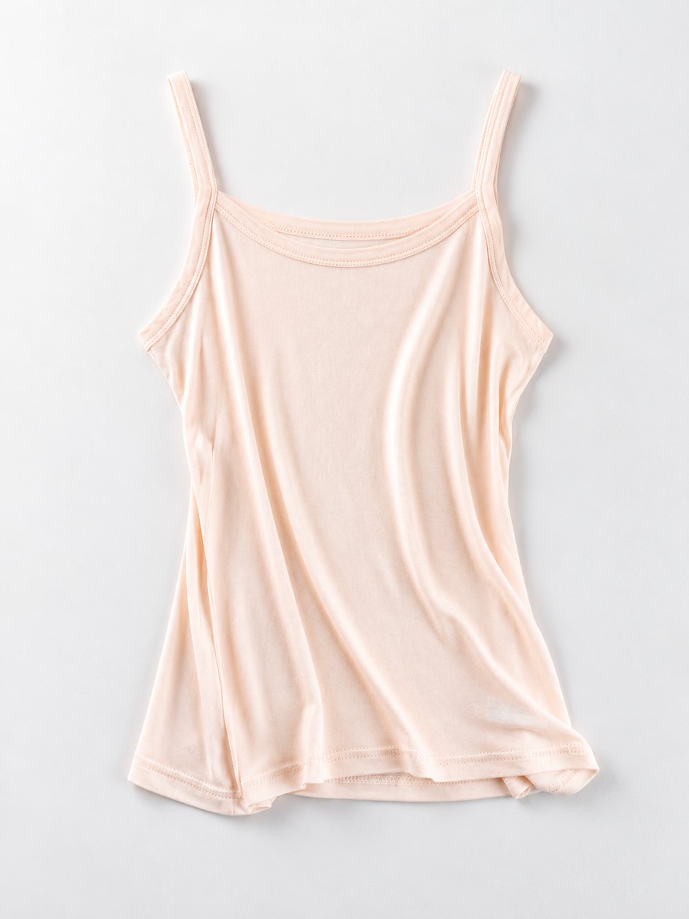 Silk Knit Layering Camisole in Peach Nude