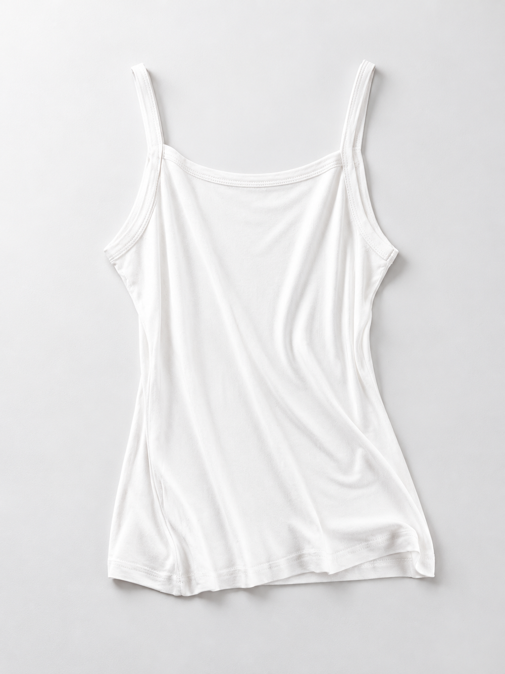 Silk Knit Layering Camisole in White