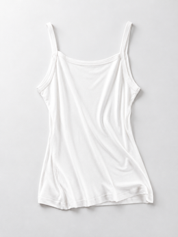 Silk Knit Layering Camisole in White