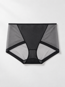 Smooth Stretch Briefs with Silk Lining in Black