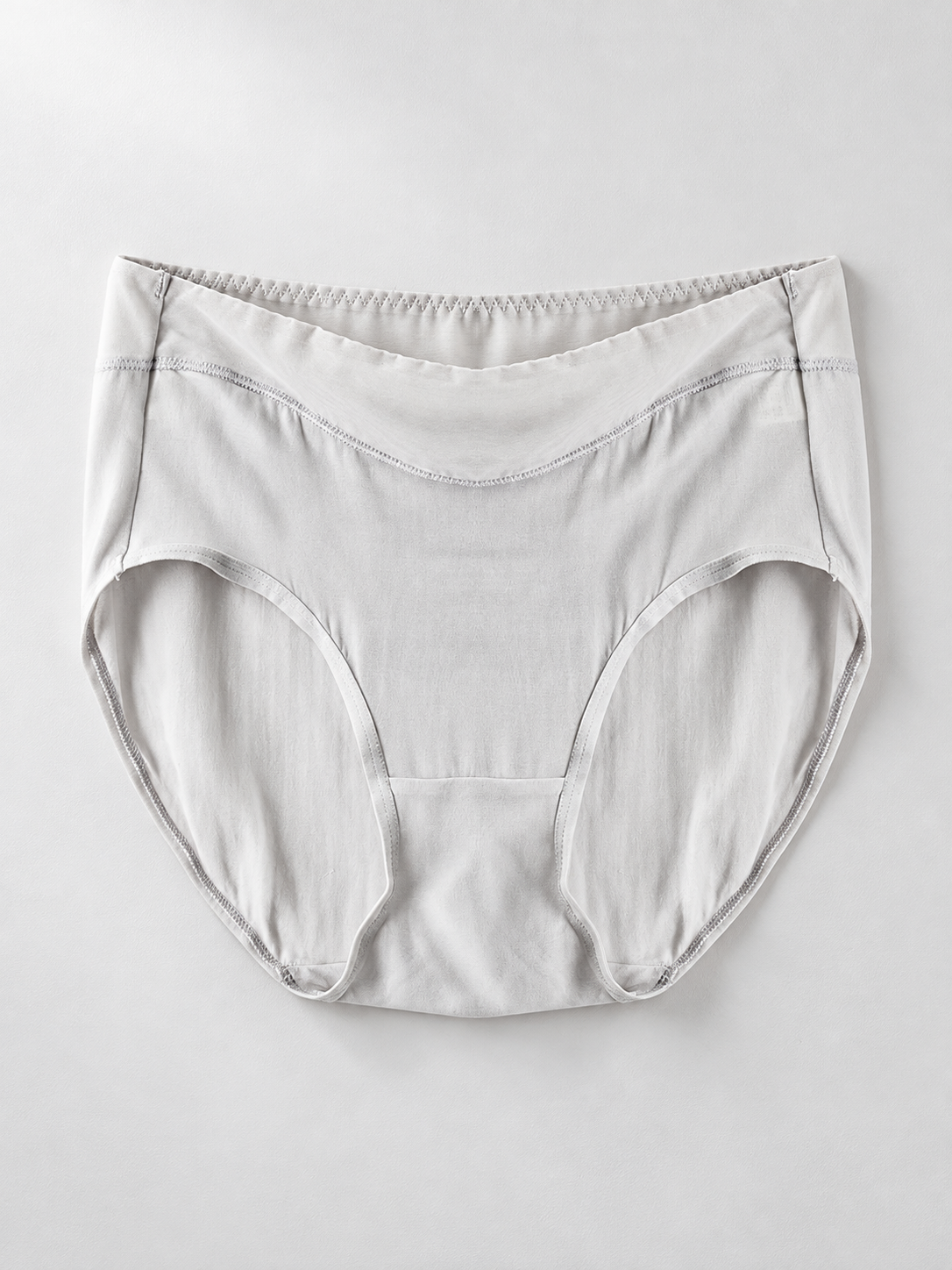 Everyday Silk Briefs with Mesh Edging in Gray