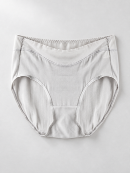 Everyday Silk Briefs with Mesh Edging in Gray