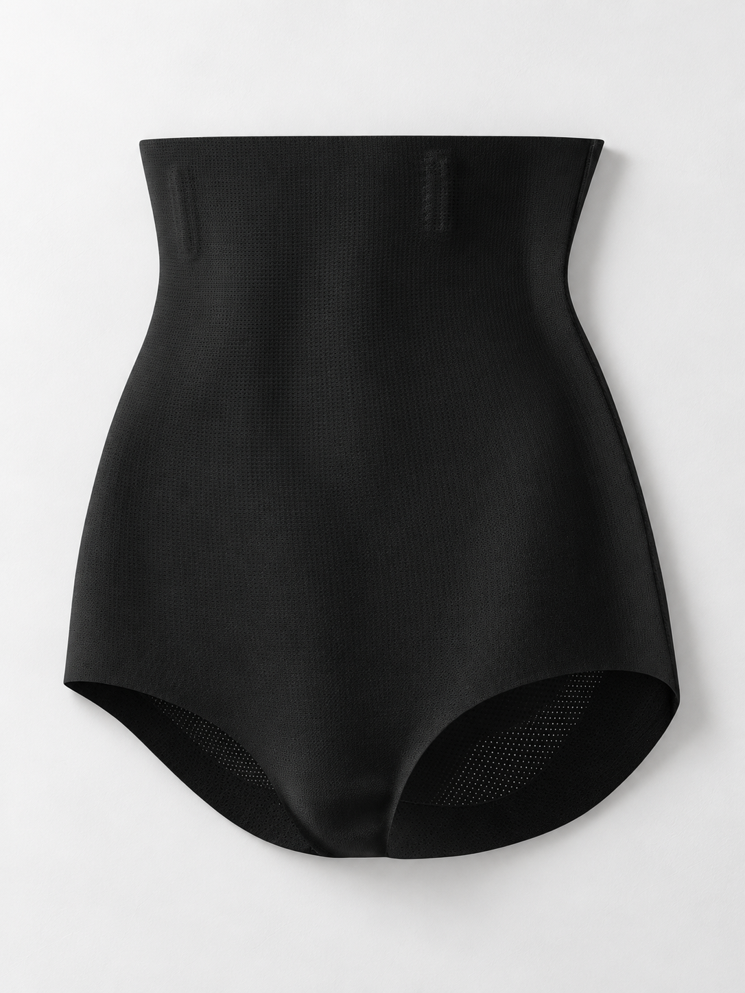 Extra High Rise Stretch Briefs with Silk Blend Gusset in Black