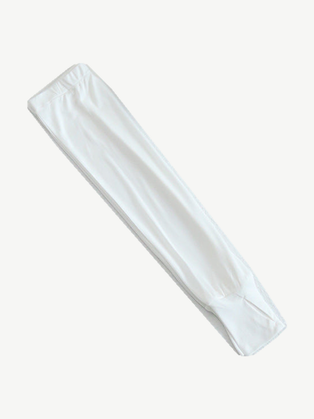 Fingerless Silk Viscose Arm Sleeves in White