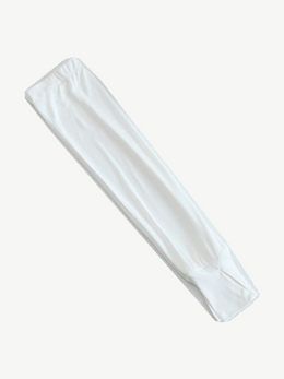 Fingerless Silk Viscose Arm Sleeves in White