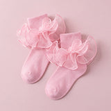 Girls Double-Ruffle Fold-Over Dress Socks