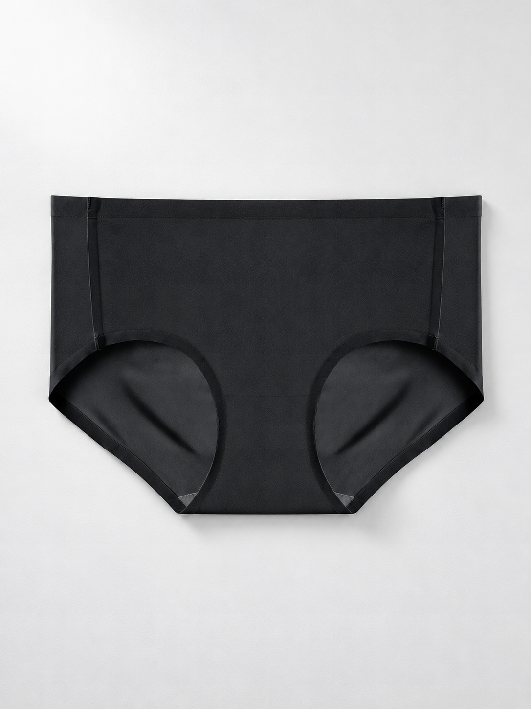 Lightweight Stretch Briefs with Silk Gusset in Black