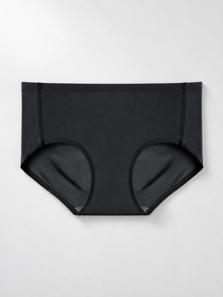 Lightweight Stretch Briefs with Silk Gusset in Black