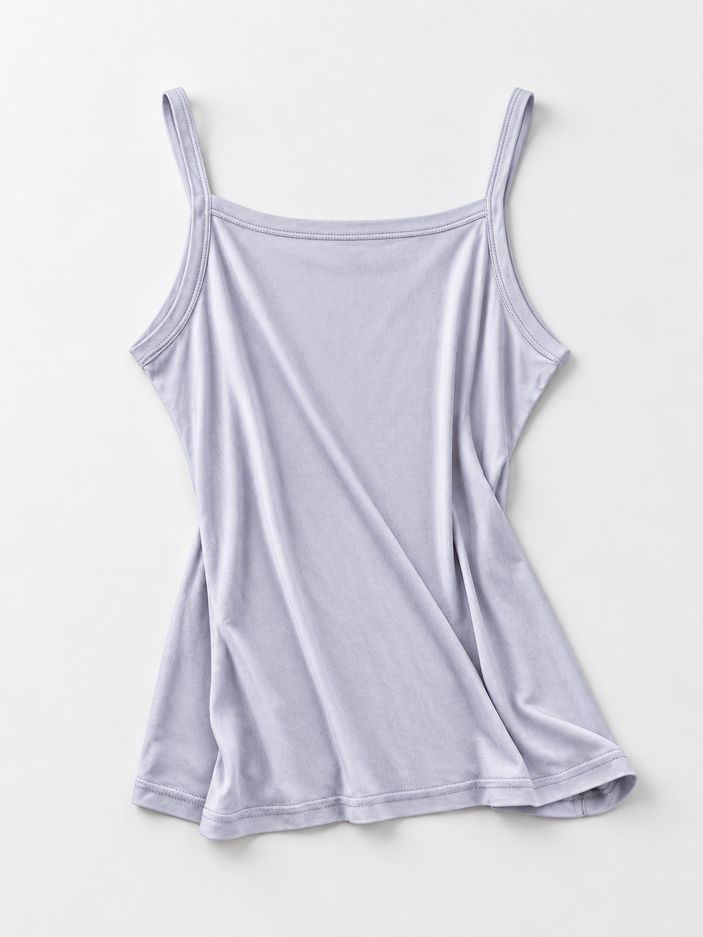Silk Knit Layering Camisole in Silver Gray