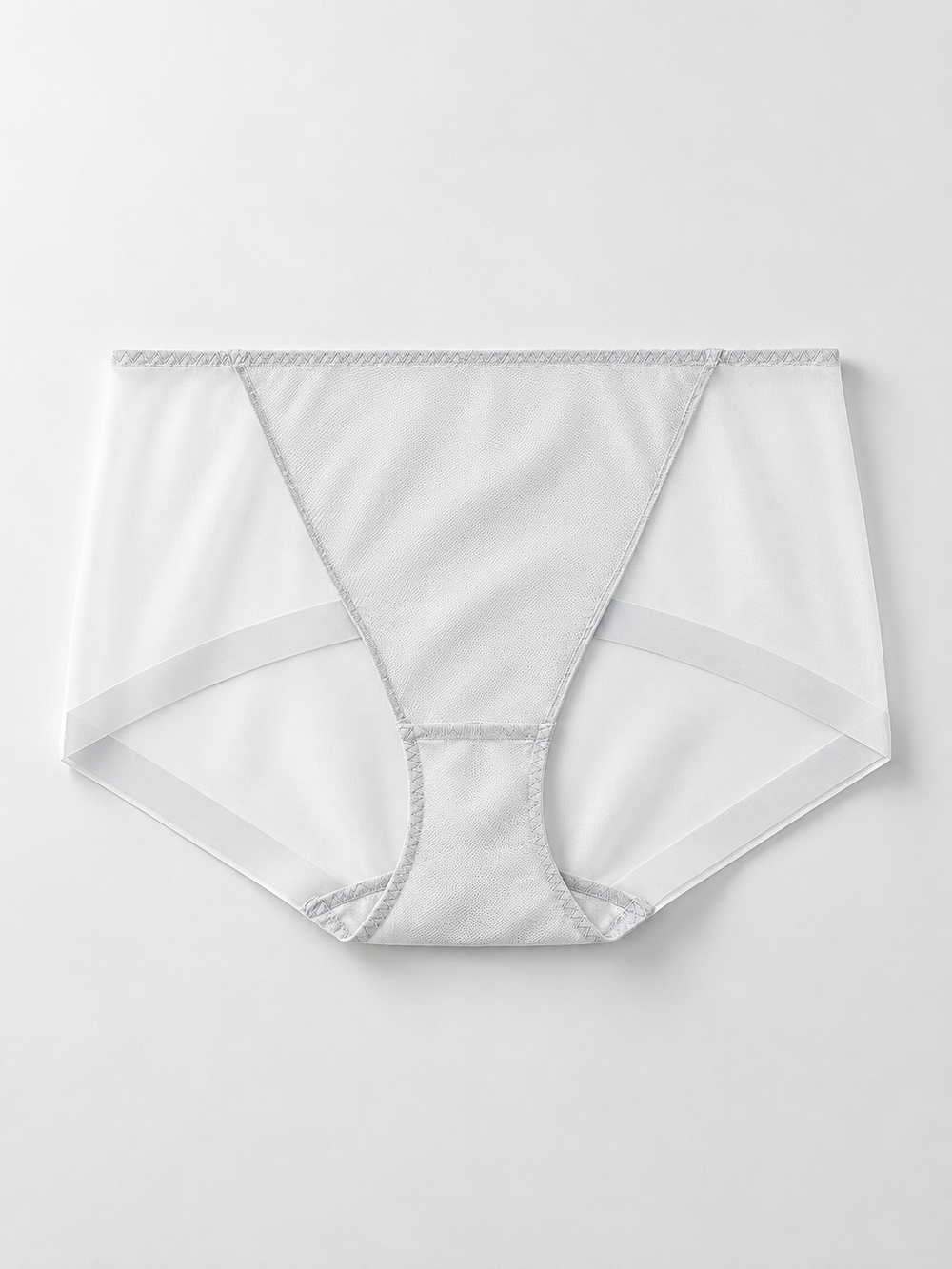 Smooth Stretch Briefs with Silk Lining in White