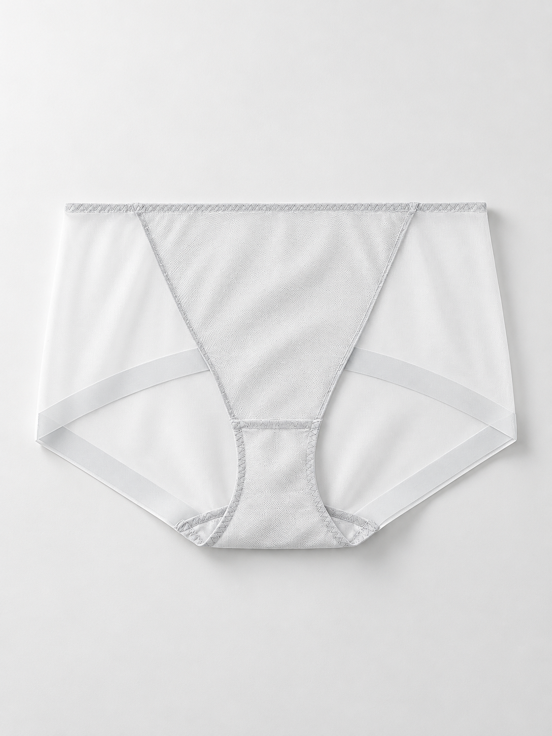 Smooth Stretch Briefs with Silk Lining in White