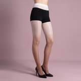 Unisex γυαλιστερό καλσόν, δίχρωμο όμπρε