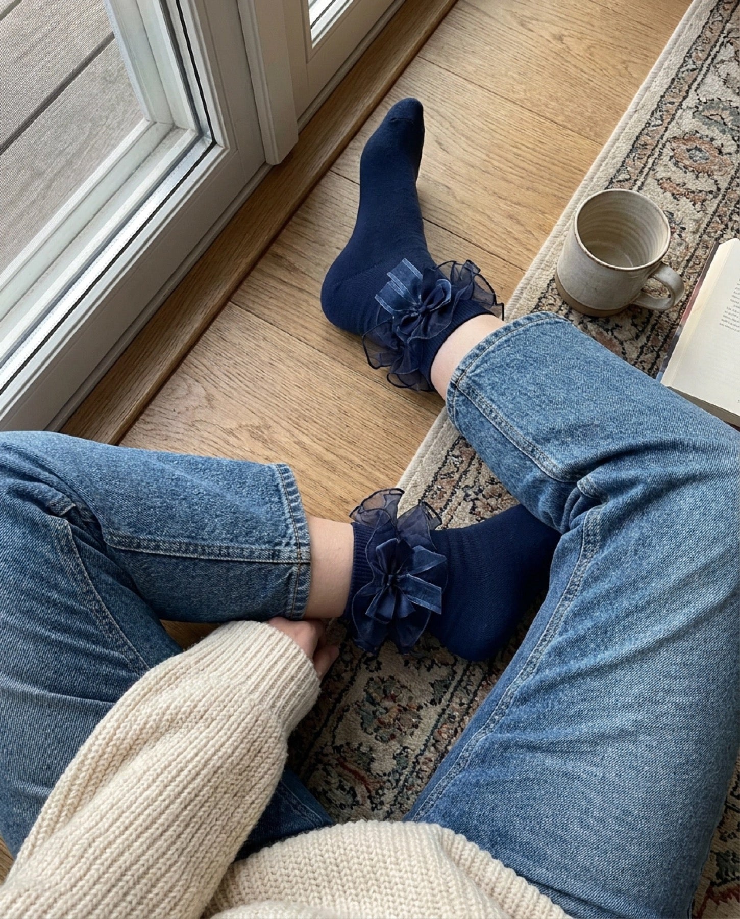 Frillora sock details styled for a playful look